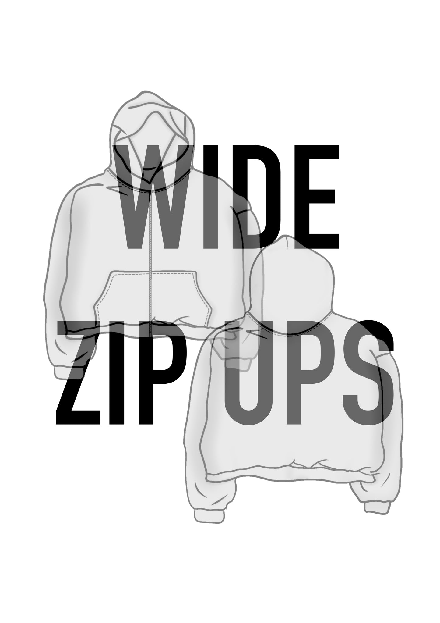 WIDE ZIP-UP MOCK-UPS